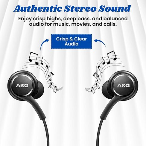 Original Samsung AKG USB-C in-Ear Earbuds with Mic & Remote – Wired Type-C Headphones for Galaxy S24 S23 S22 S21 S20 Ultra, Note 10+ and iPhone 15 Series – Braided Black in Kuwait