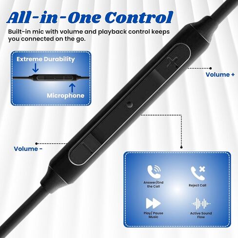 Original Samsung AKG USB-C in-Ear Earbuds with Mic & Remote – Wired Type-C Headphones for Galaxy S24 S23 S22 S21 S20 Ultra, Note 10+ and iPhone 15 Series – Braided Black in Kuwait