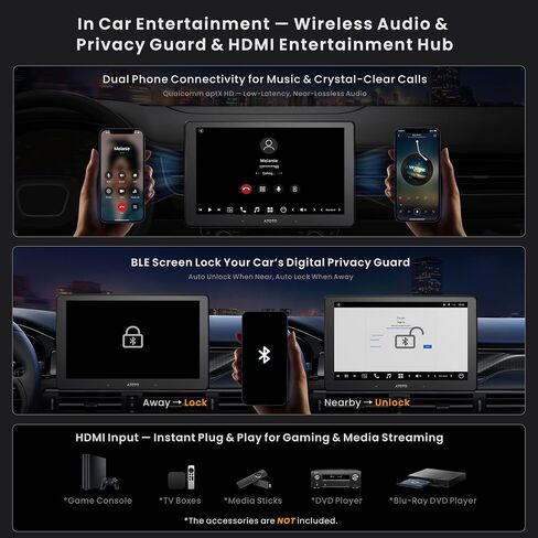 X10 10" QLED Android Car Stereo with 1080P Front + Rear Dash Cameras in Saudi Arabia