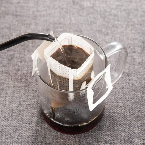 PARACITY 50Pcs Portable Coffee Filter Bag with Hanging Ear Design, Disposable Drip Coffee Filter Paper Bag single Serve, Pour Over Coffee Filter Compatible with a Wide Variety of Coffee Cups/Utensils in Kuwait