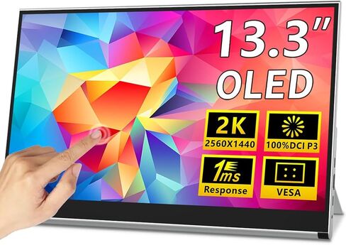 OLED Portable Touch Monitor 13.3" 2K for Laptop/PC External Display in Saudi Arabia