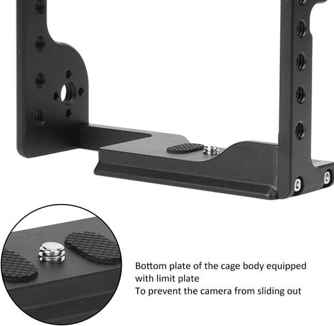 Mirrorless Camera Cage Kit with Handle C17 Aluminium Alloy Protective Rig Frame Mount Photography Video Equipment Accessory for Sony A6600 for 6600 for ILCE 6600 in Kuwait