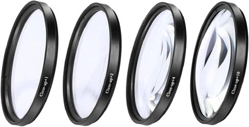 Close Up Lens Kit Photo Camera Set Optical Glass Accessories for Increasing Focus Distance Suitable for Digital Cameras Nature, Clear, 55mm in Saudi Arabia