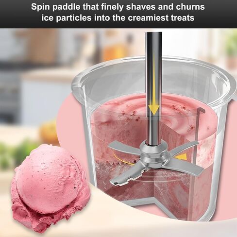 Replacement Paddle Blade for Ninja Creami NC300 NC299AMZ NC301 CN305A Series Ice Cream Makers, Sorbet Milkshakes Frozen Yogurt Creamy Icecream Creamer Machine Stainless Steel Accessories Mixing Parts in Saudi Arabia