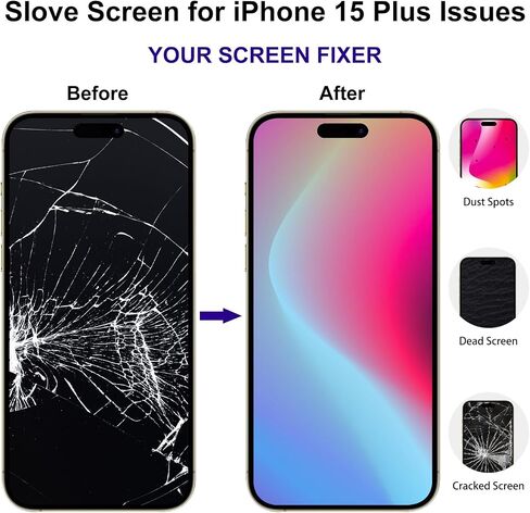 for iPhone 15 Plus LCD Screen Replacement with Earpiece Flex Cable in Kuwait