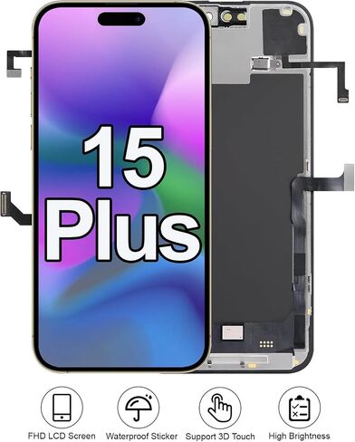 for iPhone 15 Plus LCD Screen Replacement with Earpiece Flex Cable in Kuwait