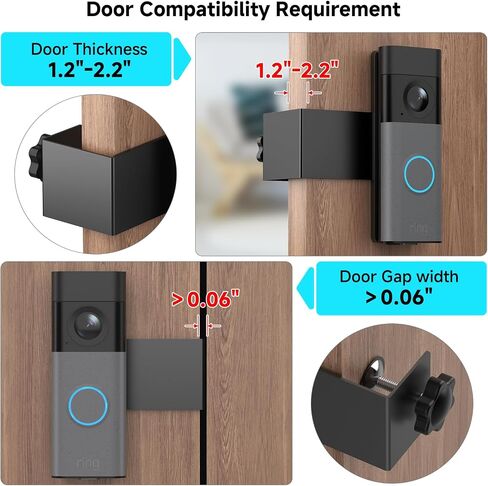 wochel Anti-Theft Door Mount for Ring Battery Doorbell/Plus/Pro (2026 Release), No Drill Adjustable Mounting Bracket for Ring Doorbell Pro, Fully Metal Doorbell Mount for Apartment, Rentals, Home in Saudi Arabia