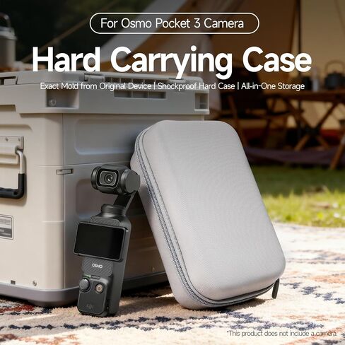 LKTOP Pocket 3 Carrying Case Xtra Muse Bag, Compatible with DJI Osmo Pocket3/Xtra Muse Camera Accessories, PU Portable Case Protective Hard Storage Bag for DJI OP3 Creator Combo with Wrist (9×5×3 In) in Kuwait