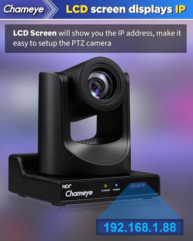 Chameye NDI Camera Bundle, 20X AI Auto Tracking Live Streaming PTZ Camera, PoE IP HDMI USB SDI, NDI PTZ Controller for Church Worship Education, NDI Bundle (K220N+C720Nx2) in Saudi Arabia
