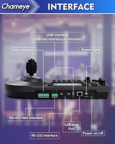 Chameye NDI Camera Bundle, 20X AI Auto Tracking Live Streaming PTZ Camera, PoE IP HDMI USB SDI, NDI PTZ Controller for Church Worship Education, NDI Bundle (K220N+C720Nx2) in Saudi Arabia