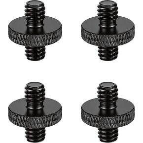 4 Pack 1/4" Male to 1/4" Male Threaded Tripod Screw, Double Head Standard Mounting Threaded Adapter Converter for Camera Cage Light Stand Monopo Shoulder Rig Stud Mounting Accessories in Kuwait