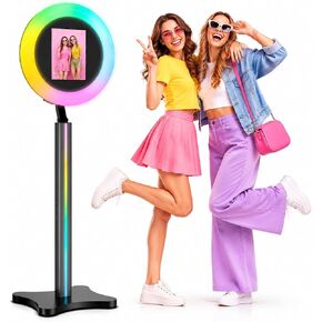 Portable iPad Photo Booth Machine with RBG Light, ChackTok App Control, Compatible with Any iPad(10.2" to 12.9"), Lightweight Design, for Parties, Wedding, Rentals ＆ Business in Saudi Arabia