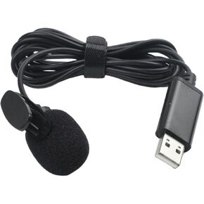 USB Lavalier Lapel Microphone with 2m Cable Omni-Directional Clip Mic for PC Smartphone DVD Car Player Recording in Saudi Arabia
