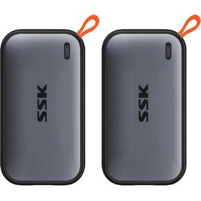 SSK Portable SSD 500GB External Solid State Hard Drive USB C Up to 1050MB/s (Pack of 2) in Kuwait