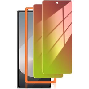 LYWHL 2-Pack Samsung Galaxy Z Fold 7 Privacy Screen Protector, Gradient Colorful Tempered Glass Front Screen Protector for Z Fold 7 with Alignment Frame, Anti Blue Light Bubble Free Sensitive Touch in Saudi Arabia