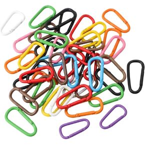 OVRUNS Carabiner Keychain Clip 30 PCS Random Colors Keyring Clip Bag Charm in Saudi Arabia