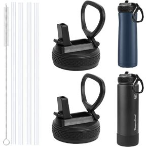 Straw Lid Compatible with ThermoFlask 18OZ/24OZ/32OZ/40OZ/64OZ Water Bottle, Replacement Lid Fits Contigo, Simple Modern Wide Mouth Bottle in Saudi Arabia