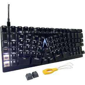 Maketheone M Ergonomic Mechanical Keyboard, X-Bows Butterfly Layout Mech Keebs, USB-C Wired 80% Ergo KB with Hotkeys and White Backlit for Desktop Computer PC (Lite, Gateron Brown Switches) in Saudi Arabia