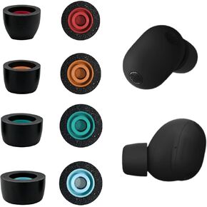 Aiivioll Memory Foam Replacement Eartips for Sony WF-1000XM5 WF-1000XM6, Noise Isolating Ear Tips in 4 Sizes XS/S/M/L, Black in Saudi Arabia