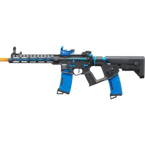 Lancer Tactical Proline Enforcer Bluebird Skeleton Steel Airsoft AEG Adjustable Stock w/Fast Trigger & Mosfet (Red Dot & Two Magazines Included) in Saudi Arabia