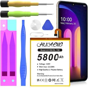 Battery for LG V60 ThinQ, Upgraded [5800mAh] BL-T46 High Capacity Battery Replacement for LG V60 ThinQ 5G LM-V600TM T-Mobile/Sprint/U.S. Cellular with Repair Tool Kit in Kuwait