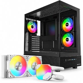 Montech XR ATX PC Case with 3 ARGB PWM Fans, Bundle with ARGB 240mm AIO in Saudi Arabia