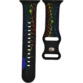 Spider Web Design Silicone Band for Apple Watch, Compatible with iWatch in Saudi Arabia