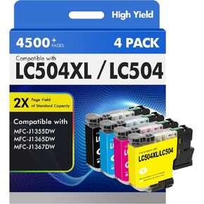 LC504XL LC504 Ink Cartridges for Brother Printers MFC-J1355DW MFC-J1365DW in Kuwait