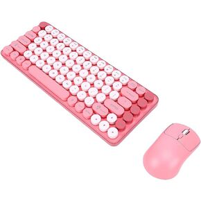 Wireless Keyboard and Mouse Combo Bluetooth Keyboard Mouse Set 2.4G and Bundle Dual Mode 85 Keys Round Keycaps with 9 Degree Tilt for OS X in Saudi Arabia