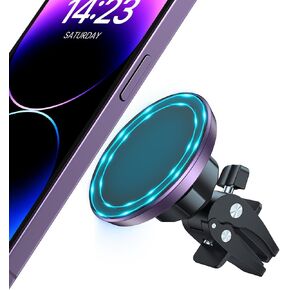 حامل هاتف مغناطيسي للسيارة XooFly، لحامل الهاتف Magsafe Vent للسيارة، متوافق مع iPhone 17 16 15 14 13 12 Pro Max Mini Plus، قابل للتعديل 360 درجة لحامل الهاتف Magsafe للسيارة (أرجواني) in Kuwait