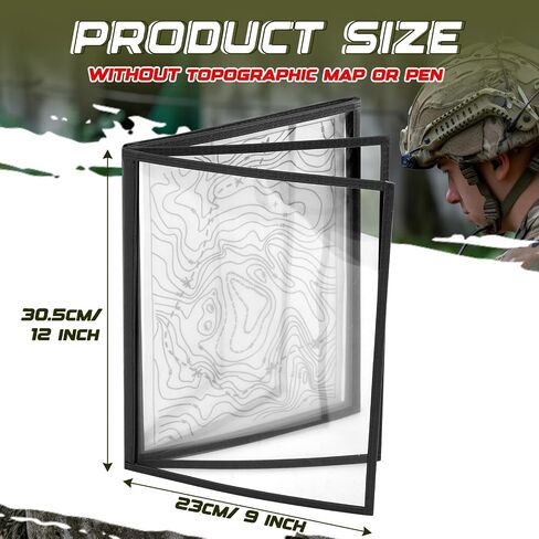 Battle Briefing Board 9 x 12 Inch Black Clear Plastic Grunt Board for Ibolc, Opord Brief, Army Strategy Office Meetings in Saudi Arabia