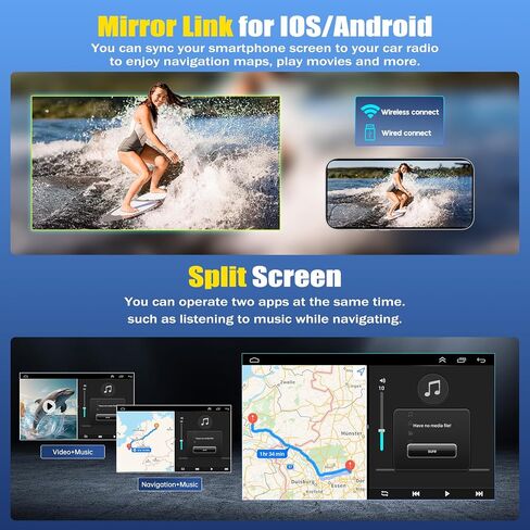2+32G Android 13 Car Stereo for Ford Windstar 1999-2003 with CarPlay Android Auto, 7 Inch Touchscreen Car Radio Player Audio Receivers Head Unit with GPS Navigation Mirror Link Split Screen FM RDS SWC in Saudi Arabia