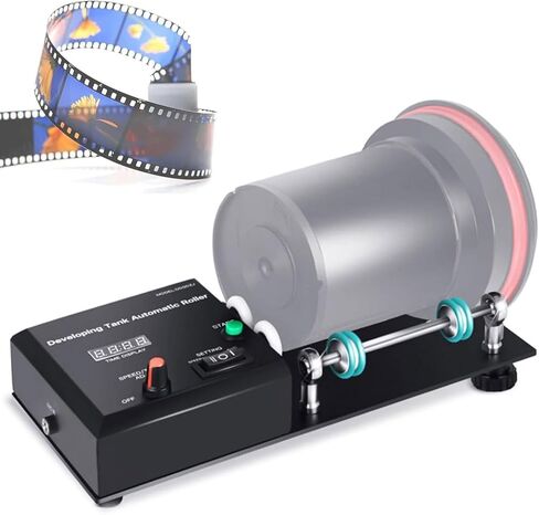 Professional Electric Film Processor, Automatic Darkroom Film Processor Machine with Extension Rod,4 Preset Programs,1-30min Timer, 280RPM Speed Adjustable,for Multiple Developing Tanks in Saudi Arabia