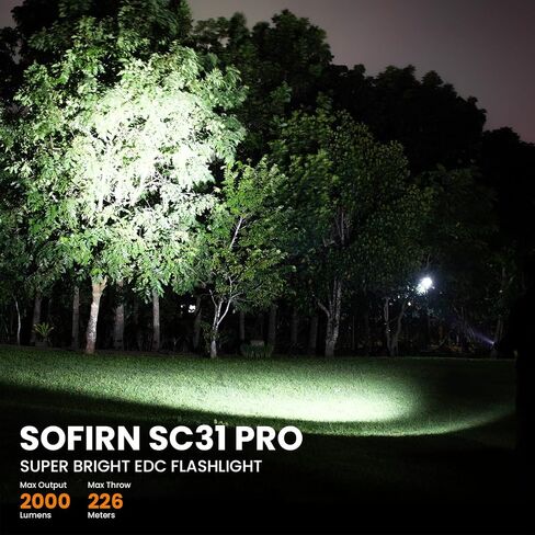 sofirn SC31 Pro EDC Flashlight 2000 Lumens, Diffuser, Magnetic Tailcap in Saudi Arabia