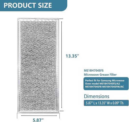 ME18H704SFS Microwave Grease Filters Fit for Samsung 5-7/8" x 13-3/8" in Saudi Arabia