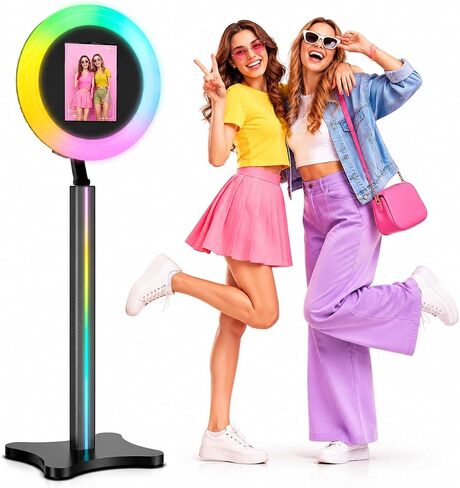 Portable iPad Photo Booth Machine with RBG Light, ChackTok App Control, Compatible with Any iPad(10.2" to 12.9"), Lightweight Design, for Parties, Wedding, Rentals ＆ Business in Saudi Arabia