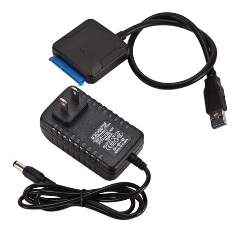 Homoyoyo USB 3.0 to Serial Ata Adapter Cable for 3.5 Inch Hard Drive, Plug and Play Hard Drive Data Cable with 12v 2a Power Supply, Lightweight and Easy to Carry for Laptop and External in Saudi Arabia