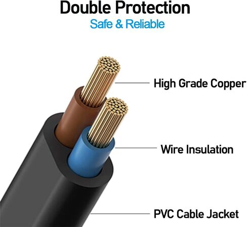 1 Foot Power Cord Compatible with Apple TV 1st, 2nd, 3rd, 4th, 5th Generation (4K), TV Replacement Power Cable in Saudi Arabia