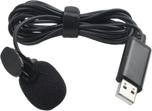 USB Lavalier Lapel Microphone with 2m Cable Omni-Directional Clip Mic for PC Smartphone DVD Car Player Recording in Saudi Arabia