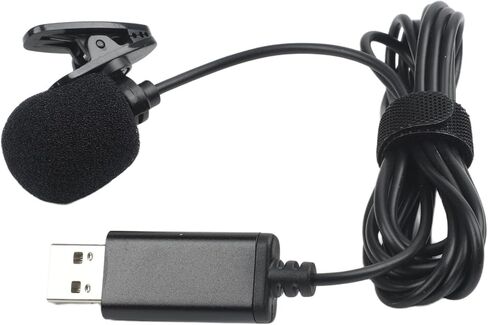 USB Lavalier Lapel Microphone with 2m Cable Omni-Directional Clip Mic for PC Smartphone DVD Car Player Recording in Saudi Arabia
