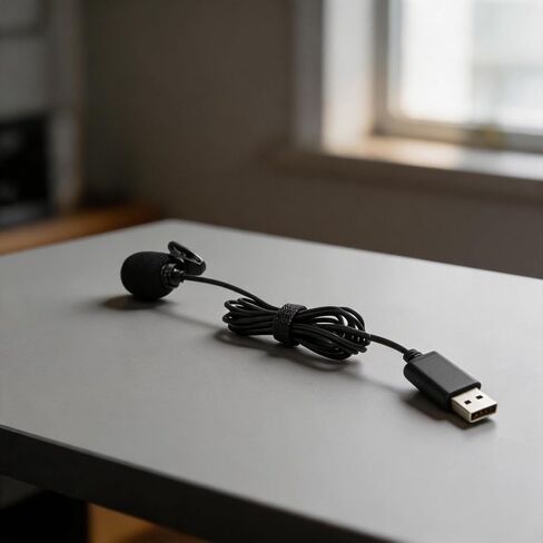 USB Lavalier Lapel Microphone with 2m Cable Omni-Directional Clip Mic for PC Smartphone DVD Car Player Recording in Saudi Arabia