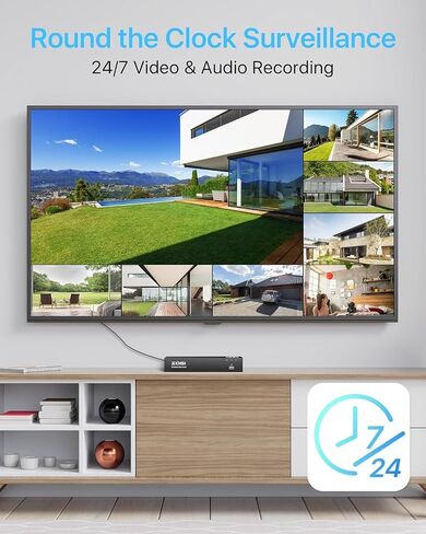 ZOSI 4K PoE Security Camera System, 4X 5MP Metal Outdoor Cam, 2TB HDD in Saudi Arabia