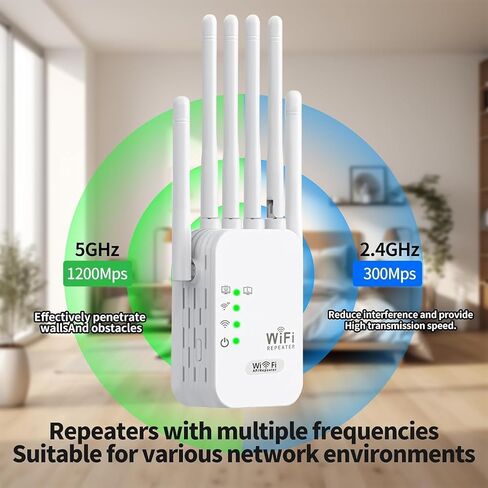2026 WiFi Extender Booster,WiFi Repeater,Covers Up to 11000 Sq.ft and 50 Devices,Internet Booster - with 2 Ethernet Ports, Quick Setup, Home Wireless Signal Booster in Saudi Arabia