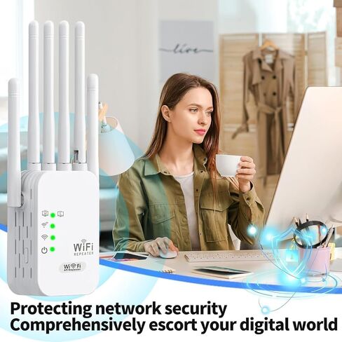 2026 WiFi Extender Booster,WiFi Repeater,Covers Up to 11000 Sq.ft and 50 Devices,Internet Booster - with 2 Ethernet Ports, Quick Setup, Home Wireless Signal Booster in Saudi Arabia