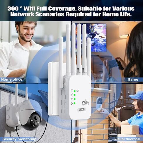 2026 WiFi Extender Booster,WiFi Repeater,Covers Up to 11000 Sq.ft and 50 Devices,Internet Booster - with 2 Ethernet Ports, Quick Setup, Home Wireless Signal Booster in Saudi Arabia