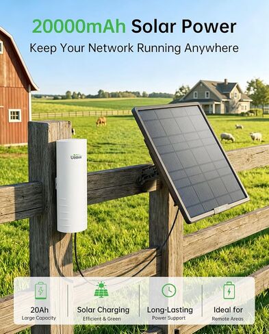 UeeVii 5.8G Point to Point Wireless Bridge Kit with Solar Panel CPE452 in Saudi Arabia