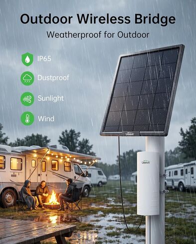 UeeVii 5.8G Point to Point Wireless Bridge Kit with Solar Panel CPE452 in Saudi Arabia