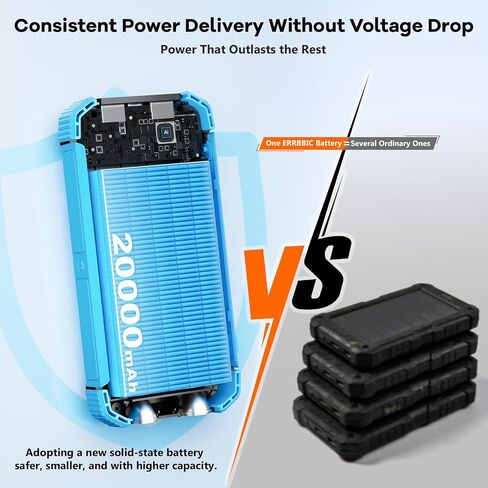 Solar Charger Power Bank 20000mAh, Portable Wireless Charger for iphone in Kuwait
