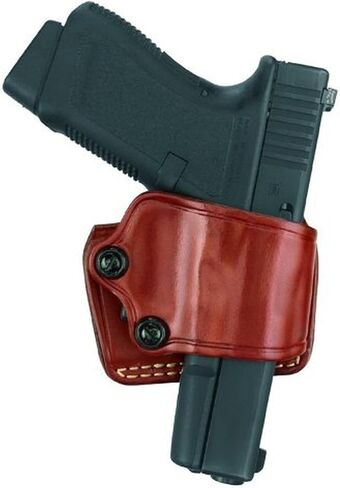 Gould & Goodrich 801-195 Gold Line Yaqui Slide Holster (Chestnut Brown) Fits most 1911-type pistols with 3" to 5" bbl incl. COLT Defender, Officer’s, Commander, Gold Cup, Gov’t; KIMBER Compact, Custom, Pro, Ultra, Polymer .45; PARA-ORDNANCE (all); SPRINGF in Saudi Arabia