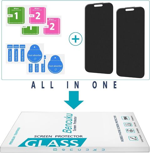2 Pack Matte Privacy Screen Protector for iPhone 16 Pro Max in Saudi Arabia